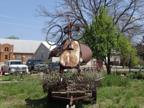 Bicycle "art" (?) in Dover, KS